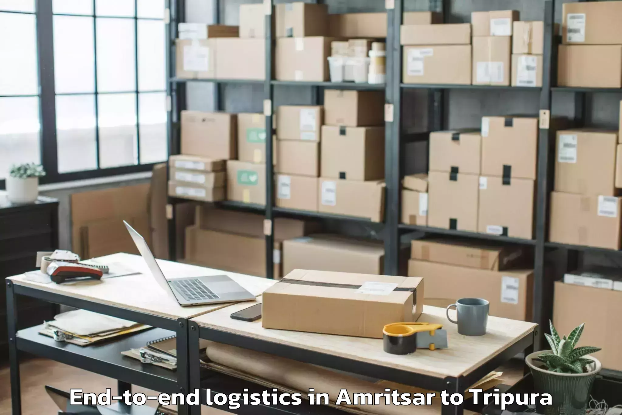 Hassle-Free Amritsar to Udaipur Tripura End To End Logistics